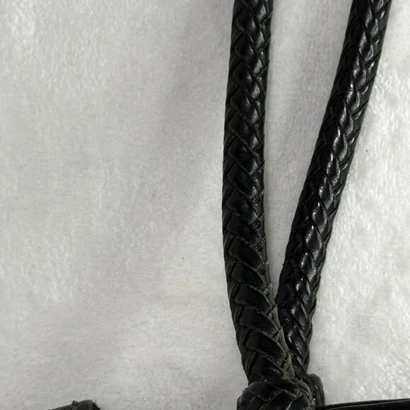 Artisan Leather Ostrich Panel Purse, one of a kind, durable, el cuero del toro - Picture 10 of 12